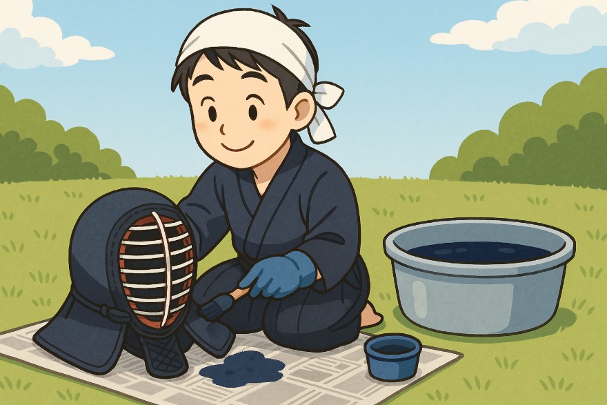剣道防具の染め直し方法